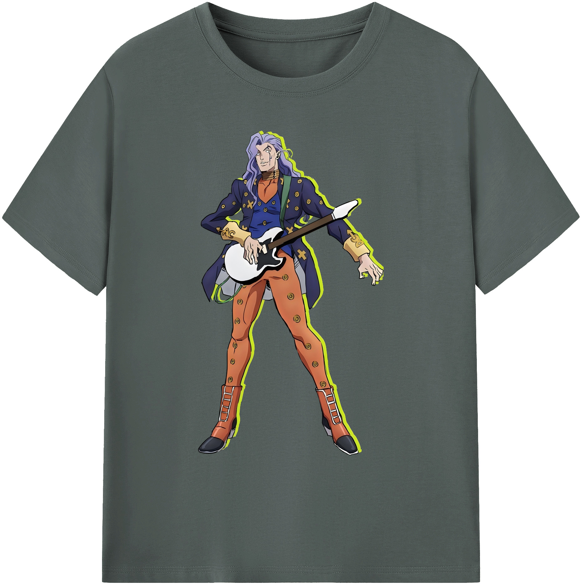 （画像用） ジョジョの奇妙な冒険 おといし あきら JoJo's Bizarre Adventure Akira Otoishi 綿100％ メンズ半袖Tシャツ｜肌触りやわらか＆通気性